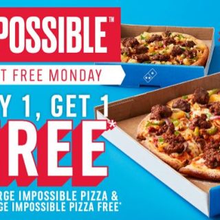 DEAL: Domino's - Buy One Get One Free Large Impossible Pizza via App (9 January 2023) 5