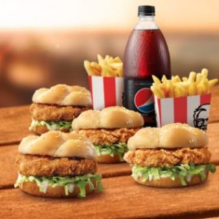 DEAL: KFC $22.95 Family Burger Deal via App (4 Burgers, 2 Large Chips, 1.25L Drink) 5
