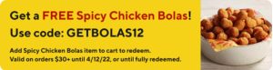 DEAL: Oporto - Free Spicy Chicken Bolas with $30 Spend via DoorDash (until 4 December 2022) 3