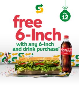 DEAL: Subway - Free 6-Inch Sub with Any 6-Inch & Drink Purchase via Subway App (12 December 2022) 3