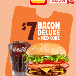 DEAL: Hungry Jack's - $7 Bacon Deluxe + Medium Coke via App (until 19 December 2022) 8