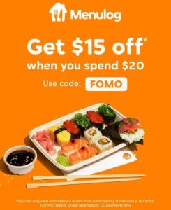 DEAL: Menulog - $15 off $20 Spend at Participating Stores (until 4 January 2023) 8