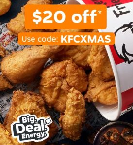 DEAL: KFC - $20 off $30+ Spend via Menulog (Selected Melbourne Stores) 8