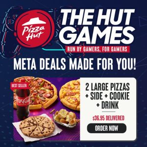DEAL: Pizza Hut - 2 Large Pizzas + Side + Cookie + Drink for $36.95 Delivered 1