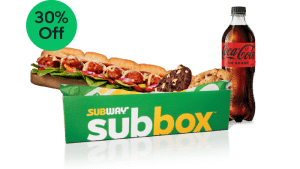 DEAL: Subway - 30% off Subbox via Uber Eats 20