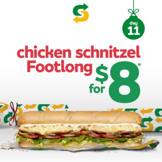 DEAL: Subway - $8 Chicken Schnitzel Footlong via Subway App (11 December 2022) 5