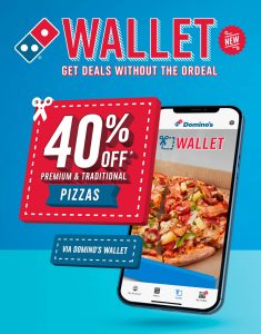 DEAL: Domino's - 40% off Traditional & Premium Pizzas via Domino's Wallet on App (until 5 February 2023) 3