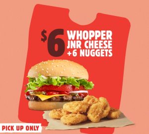 DEAL: Hungry Jack's - $6 Whopper Junior & 6 Nuggets via App (until 13 February 2023) 3