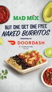 DEAL: Mad Mex - Buy One Get One Free Naked Burrito via DoorDash (until 8 January 2023) 11