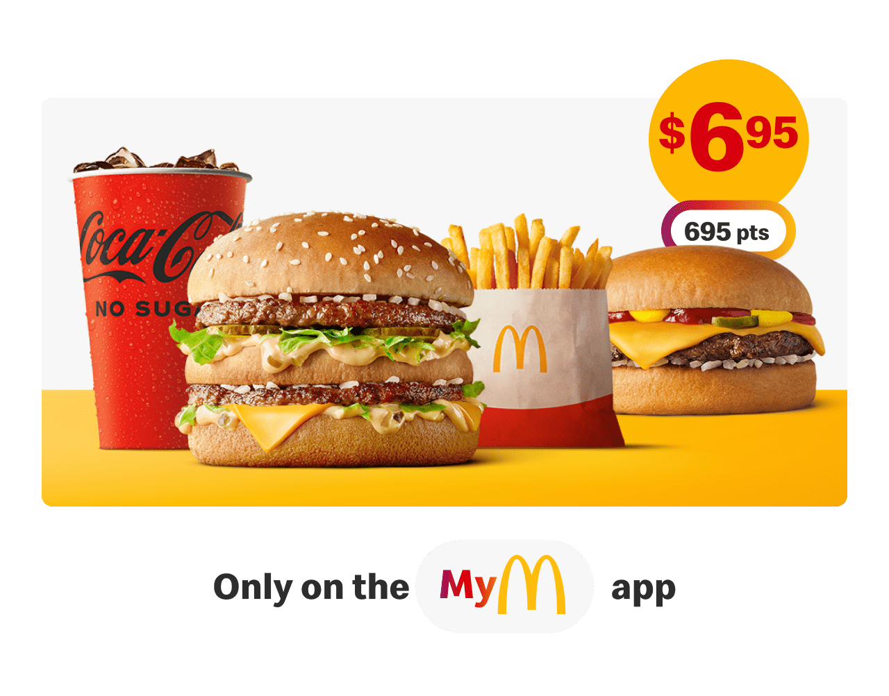 DEAL McDonald’s 6.95 Small Big Mac Meal + Extra Cheeseburger Pickup