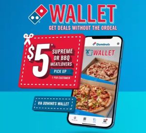 DEAL: Domino's - $5 Supreme or BBQ Meatlovers Large Pizza via Domino's Wallet on App (until 19 February 2023) 3