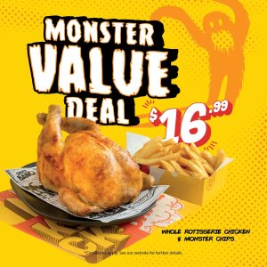 DEAL: Chicken Treat - $16.99 Whole Chicken & Monster Chips (until 28 March 2023) 10