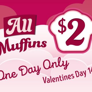 DEAL: Muffin Break - $2 Muffins on 14 February 2023 2
