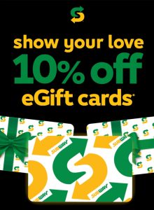 DEAL: Subway - 10% off eGift Cards (until 14 February 2023) 3