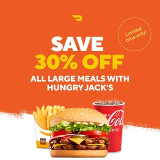 DEAL: Hungry Jack's - 30% off Large Meals with $25 Spend via DoorDash (until 8 October 2023) 10