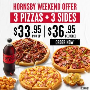DEAL: Pizza Hut - 3 Pizzas + 3 Sides from $36.95 Delivered & $33.95 Pickup in Hornsby + Nationwide Deals 3
