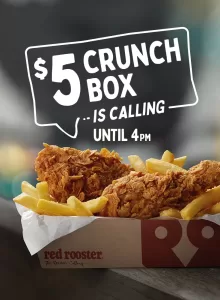 DEAL: Red Rooster - $5 Crunch Box until 4pm (Excludes WA) 3