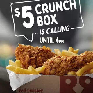 DEAL: Red Rooster - $5 Crunch Box until 4pm (Excludes WA) 8