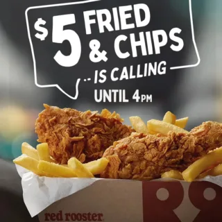 DEAL: Red Rooster - $5 Fried & Chips until 4pm (WA Only) 8