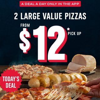 DEAL: Domino's - 2 Large Value Pizzas for $12 + Surcharge via Domino's App (25 April 2023) 4