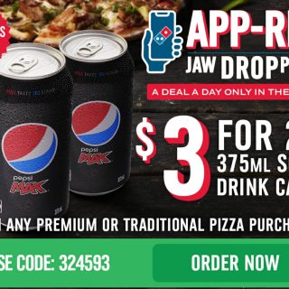 DEAL: Domino's - 2 375ml Soft Drink Cans for $3 with Traditional/Premium Pizza Purchase via Domino's App (27 April 2023) 8