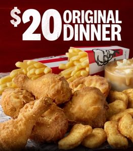 DEAL: KFC - $20 Original Dinner (Western District VIC Only) 28