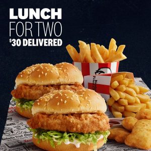 DEAL: KFC - $30 Lunch for Two Delivered via KFC App (Victoria Only) 29