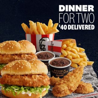DEAL: KFC - $40 Dinner for Two Delivered via KFC App (Victoria Only) 1 DEAL: KFC - $40 Dinner for Two Delivered via KFC App (Victoria Only) 1