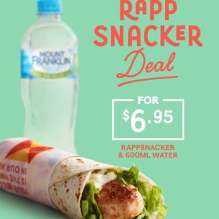 DEAL: Oporto - $6.95 Rappsnacker & 390ml Soft Drink or 600ml Water 8