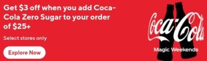 DEAL: DoorDash - $3 off with Coke No Sugar Purchase at Selected Restaurants on Fridays to Sundays 8