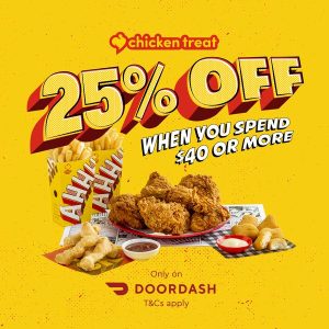 DEAL: Chicken Treat - 25% off with $40+ Spend via DoorDash (until 5 November 2023) 15