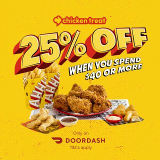 DEAL: Chicken Treat - 25% off with $40+ Spend via DoorDash (until 5 November 2023) 9