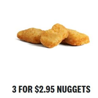 DEAL: KFC - 3 Nuggets for $2.95 via App & Online Pickup 1