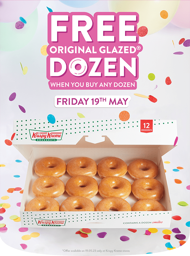 DEAL Krispy Kreme Free Original Glazed Dozen with Any Dozen Purchase