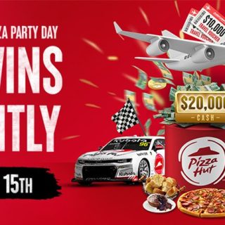 Pizza Hut National Pizza Party Day - 1 in 2 Chance to Instantly Win Share of $6,340,750 Worth of Prizes with Order 10
