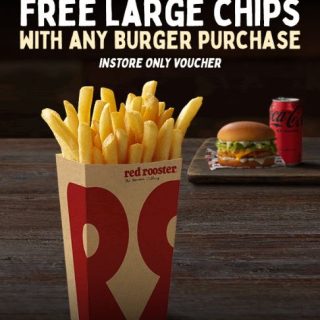 DEAL: Red Rooster - Free Large Chips with Burger Purchase with $10 Minimum Spend Pickup for Red Royalty Members (until 5 June 2023) 3