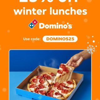 DEAL: Domino's - 25% off with $25 Spend from 10am-4pm via Menulog 9