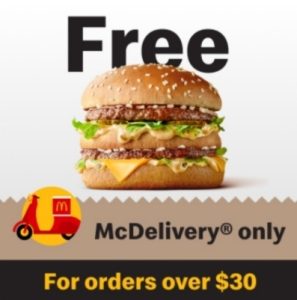 DEAL: McDonald's - Free Big Mac with $30+ Spend with McDelivery via MyMacca's App (until 2 July 2023) 32