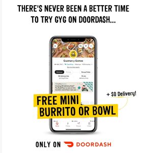 DEAL: Guzman Y Gomez - Free Mini Burrito & Free Delivery for New Customers via DoorDash (until 25 June 2023) 30