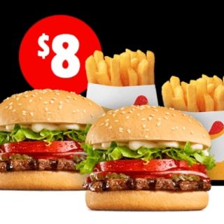 DEAL: Hungry Jack's - 2 Whopper Juniors & 2 Small Chips for $8 Pickup via App 3