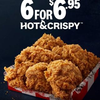 DEAL: KFC 6 for $6.95 Hot & Crispy Boneless (Newcastle Only) 8