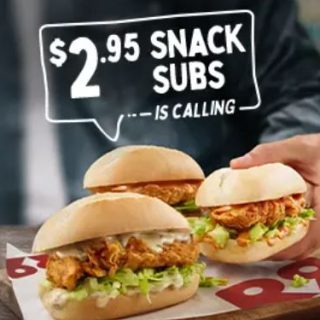 DEAL: Red Rooster $2.95 Snack Subs 1