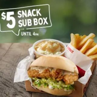 DEAL: Red Rooster $5 Snack Sub Box until 4pm (until 26 March 2024) 1