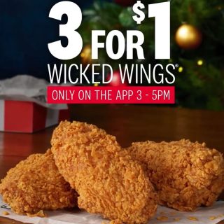 DEAL: KFC - 3 Wicked Wings for $1 via App (3-5pm 5 July 2023) 7