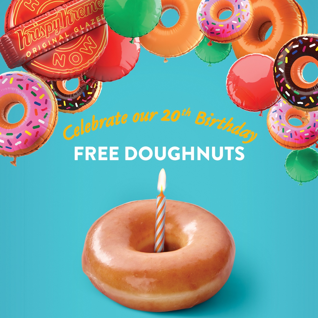 DEAL: Krispy Kreme - 1 or 4 Free Original Glazed Doughnuts from 7-10 ...
