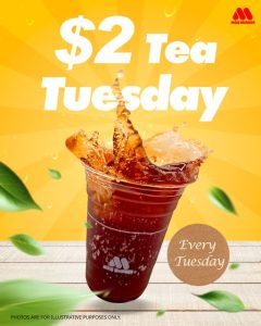 DEAL: MOS Burger - $2 Tea Tuesdays 5