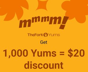DEAL: TheFork - 1000 Yums ($20-$25 Value) with Booking until 24 September 2023 3