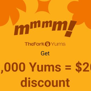 DEAL: TheFork - 1000 Yums ($20-$25 Value) with Booking until 27 August 2023 7