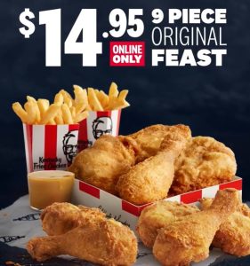 DEAL: KFC $14.95 9 Piece Original Feast (Northern Rivers Only) 29