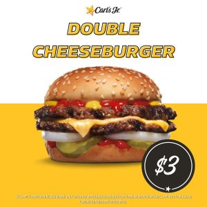 DEAL: Carl's Jr $3 Double Cheeseburger 8